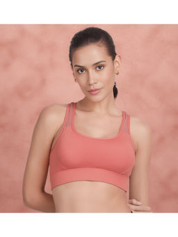 Shyaway - Sugar Coral Pink Medium Impact Recerback Keyhole Sports Bra