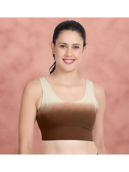 Shyaway - Coffee Brown Medium Impact Gradient Padded Sports Bra