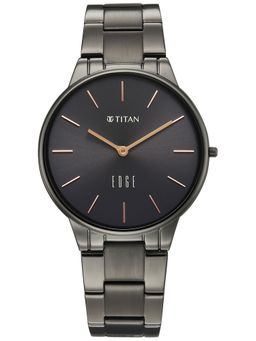 Titan - Edge Velora with Quartz Dark Grey Solid Link Strap Watch (2734QM07) (M)