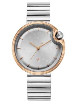 Fastrack - Groove with Silver Dial Silver Metal Strap Watch (6312KM01) (M)