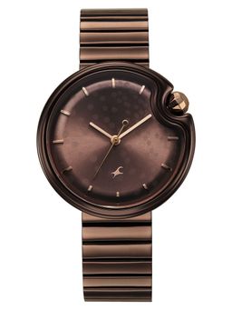 Fastrack - Groove with Brown Dial Brown Metal Strap Watch (6312KM03) (M)
