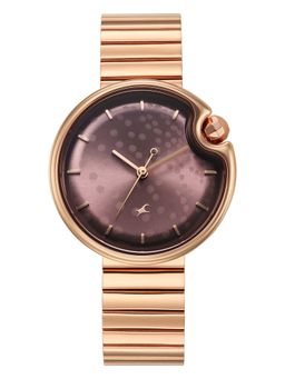 Fastrack - Groove with Dusty Purple Dial Rose Gold Metal Strap Watch (6312WM02) (M)
