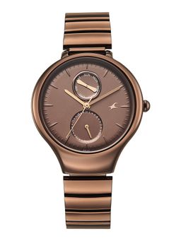 Fastrack - Gelato Brown Multifunction Metal Strap Watch (6327QM01) (M)