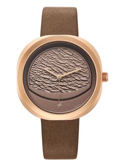 Fastrack - Gelato Brown Leather Strap Watch (6330WL01) (M)