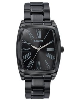Sonata - Ascent with Quartz Black Metal Strap Watch (77195NM01) (M)