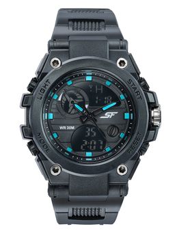 Sonata - Sf Ignite with Analog digital Black Polyether Strap Watch (77203PP03W) (M)