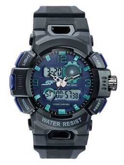 Sonata - Sf Ignite with Analog digital Black Polyether Strap Watch (77204PP04) (M)