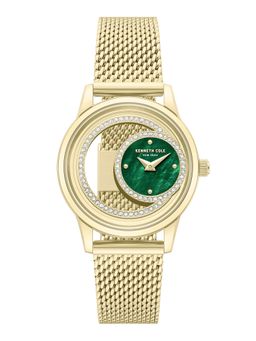 Kenneth Cole - Quartz Green Dial Gold Stainless Steel Strap Watch (KCWLG0101301LDW) (M)