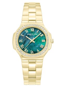 Kenneth Cole - Quartz Green Dial Gold Stainless Steel Strap Watch (KCWLG0102401LDW) (M)
