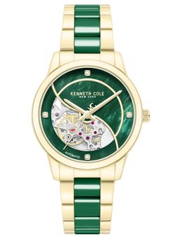Kenneth Cole - Automatic Green Dial Gold Ceramic Strap Watch (KCWLY0101101LDW) (M)