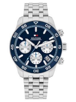 Tommy Hilfiger - Th85 with Quartz Fashion Chrono Silver Stainless Steel Strap Watch (TH1710743W) (M)