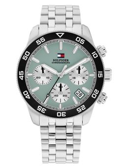 Tommy Hilfiger - Quartz Fashion Chrono Green Dial Silver Stainless Steel Strap Watch (TH1710745W) (M)