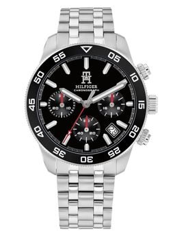 Tommy Hilfiger - Th85 with Quartz Fashion Chrono Silver Stainless Steel Strap Watch (TH1792156W) (M)