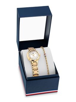 Tommy Hilfiger - Quartz Cream Dial Gold Stainless Steel Strap Watch with Bracelet (TH2770243W) (M)