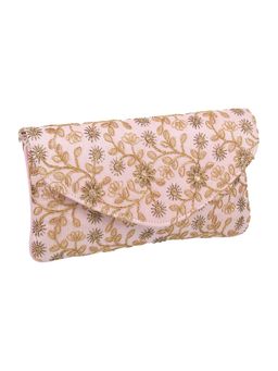 Metro - Embroidered Peach Clutches
