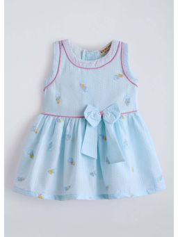 Hopscotch - Blue Strawberry Cotton Dress