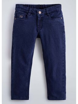 Hopscotch - Blue Straight Fit Boys Denim Jeans