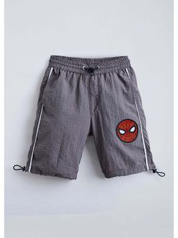 Hopscotch - Grey Spiderman Patch Shorts