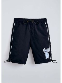Hopscotch - Black Lilo and Stitch Patch Shorts