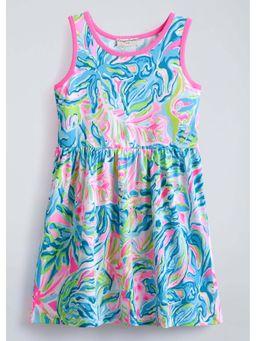 Hopscotch - Multi-Colour Floral Pure Cotton Dress