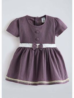 Hopscotch - Taupe Bow Dress