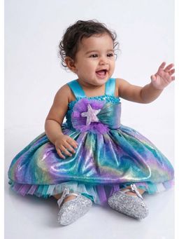 Hopscotch - Multi-Colour Star Fish Applique Dress