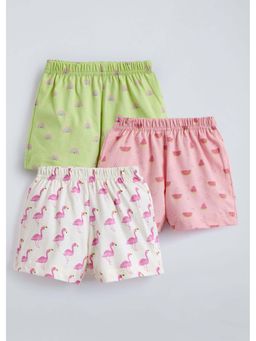 Hopscotch - Multi-Colour Cotton All Over Print Shorts (Pack of 3)