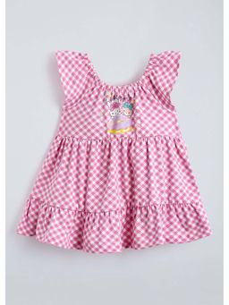 Hopscotch - Pink Cotton Gingham Dress
