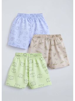 Hopscotch - Multi-Colour Cotton Animal Shorts (Pack of 3)