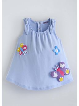 Hopscotch - Blue Butterfly Applique Dress