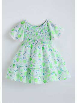 Hopscotch - White Floral Applique Dress
