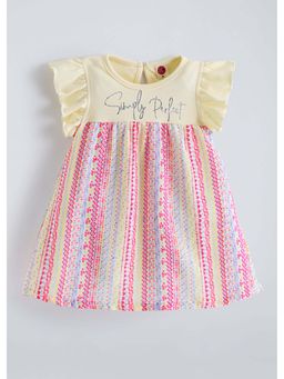Hopscotch - Yellow All Over Print A-line Dress