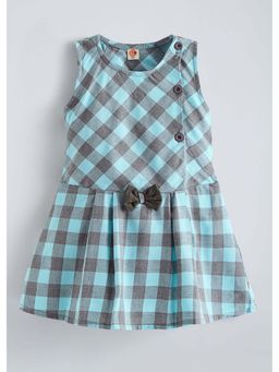 Hopscotch - Blue Checkered Bow Dress