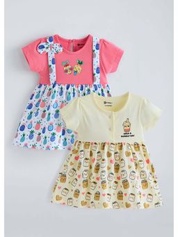 Hopscotch - Multi-Colour Graphic Print Dresses (Pack of 2)