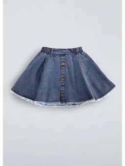 Hopscotch - Blue Denim Cotton Skirt