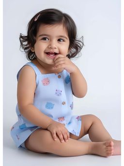 Hopscotch - Blue Animal Dress