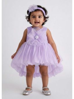 Hopscotch - Purple Floral Applique Dress