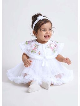 Hopscotch - White Floral Ruffled Dress
