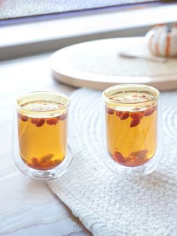 UMAI - Coloured Double Walled Mug 190ML Yellow Pack of 2