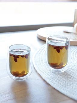 UMAI - Coloured Double Walled Mug 190ML Grey Pack of 2