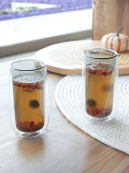 UMAI - Coloured Double Walled Mug 240ML Grey Pack of 2