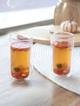 UMAI - Coloured Double Walled Mug 240ML Pink Pack of 2