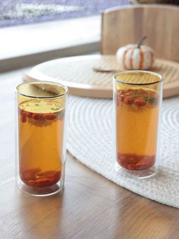 UMAI - Coloured Double Walled Mug 250ML Yellow Pack of 2