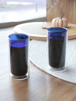 UMAI - Coloured Double Walled Mug 250ML Blue Pack of 2