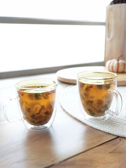 UMAI - Coloured Double Walled Mug 400ML Yellow Pack of 2