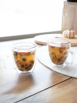 UMAI - Coloured Double Walled Mug 400ML Pink Pack of 2