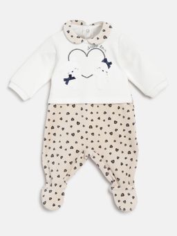 Chicco - Girls Bronze Printed Nappy Opening Babysuit