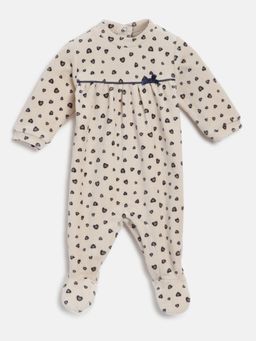 Chicco - Girls Natural Printed Leg Opening Babysuit