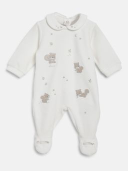 Chicco - Girls Bronze Applique Nappy Opening Babysuit