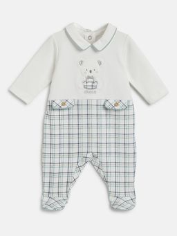 Chicco - Boys Bronze Applique Nappy Opening Babysuit